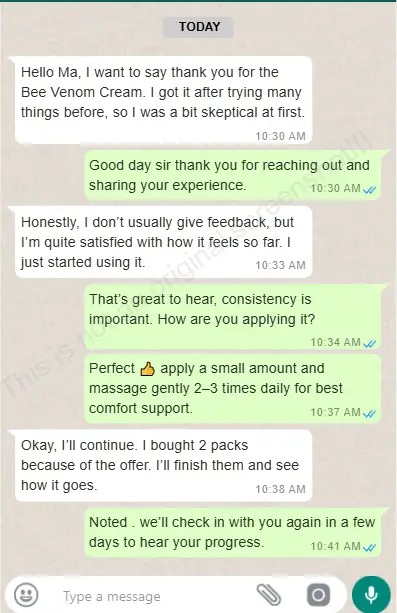 Bee Venom Cream Real customers reviews 2